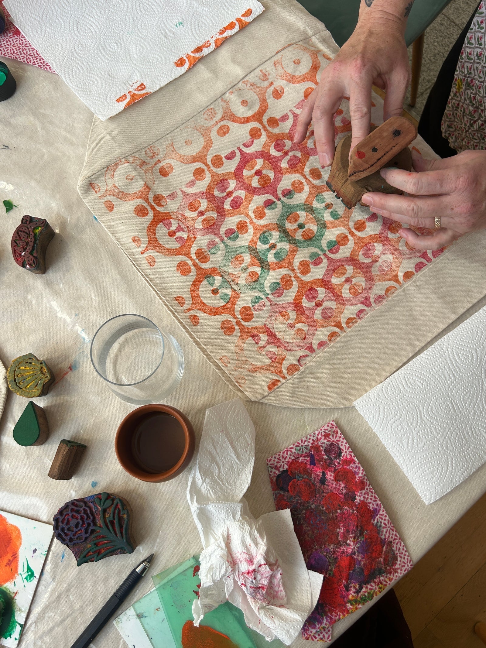A pattern taking shape, from above
