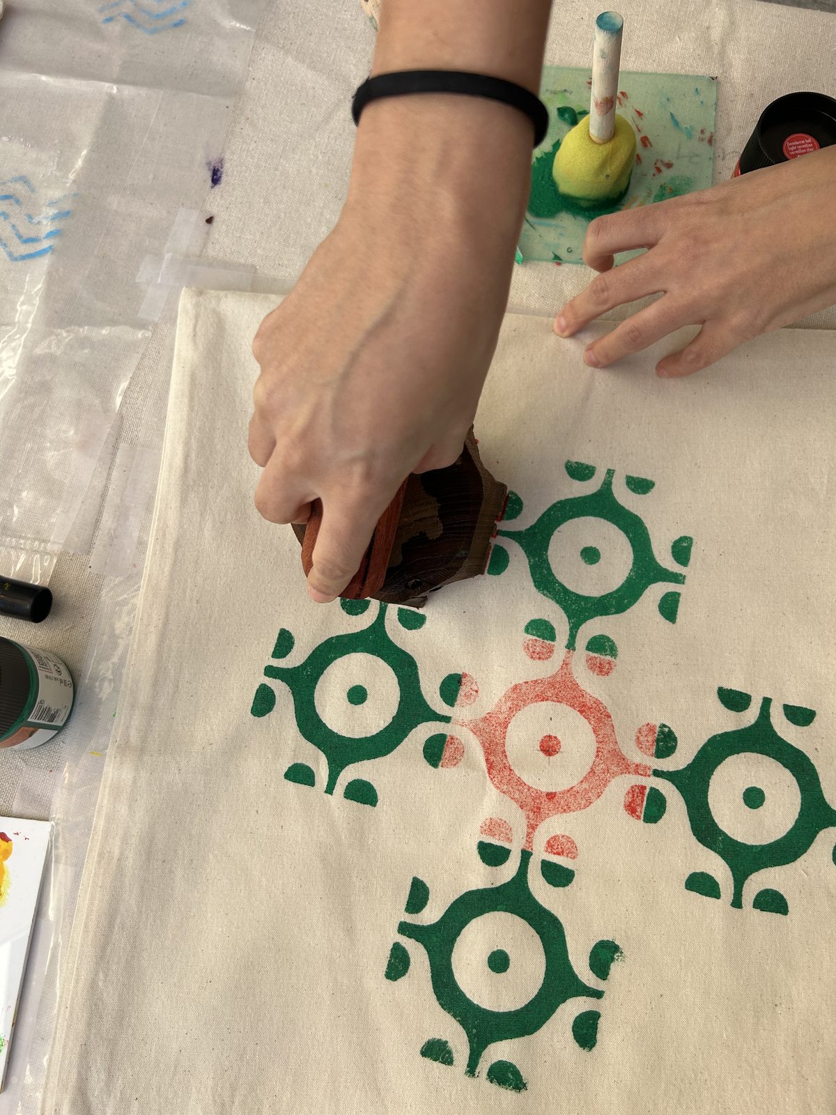 Printing at the studio table