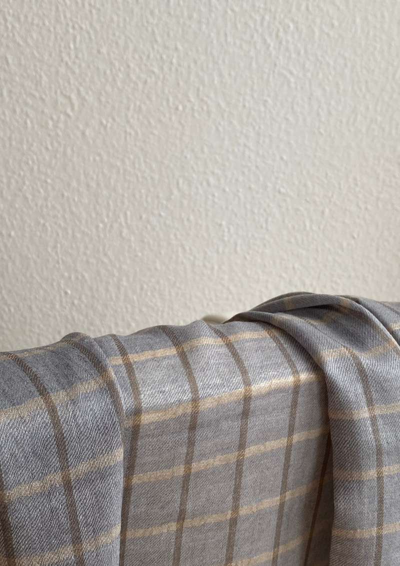 Checkered Piazza Cashmere Scarf