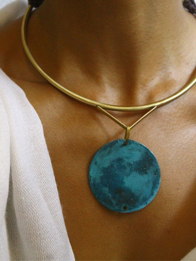 Blue Directional Neckpiece
