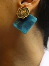 10 Paise Square Ear Jackets