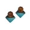 10 Paise Square Ear Jackets