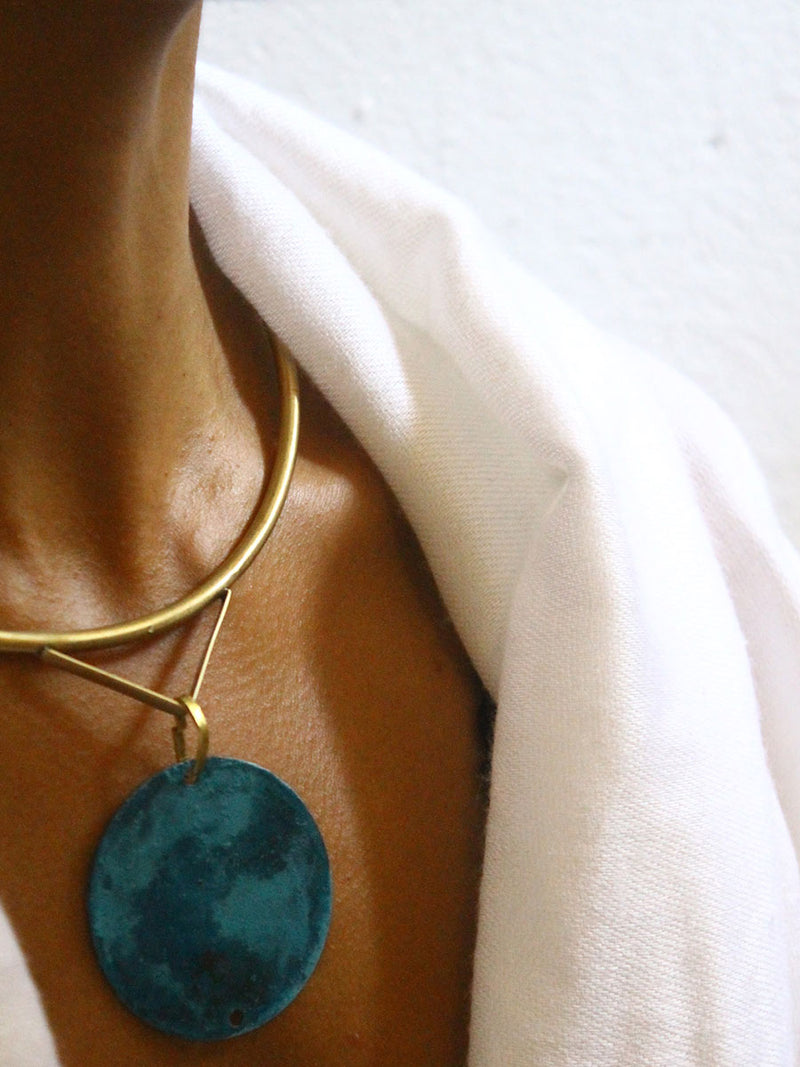 Blue Directional Neckpiece