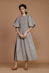 Klara Dress (Grey-Black)