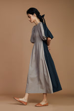 Klara Dress (Grey-Black)