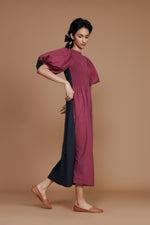 Klara Dress (Mauve-Black)