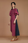 Klara Dress (Mauve-Black)