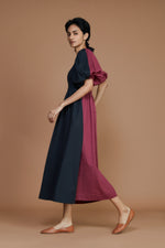 Klara Dress (Mauve-Black)